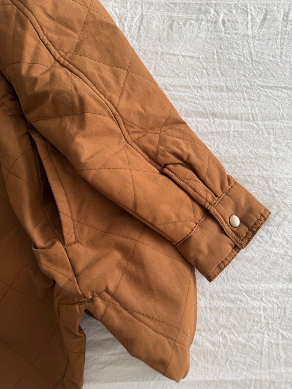 Old Navy NWT Quilted Brown Women's Utility Jacket Brown Shacket - Picture 8 of 14